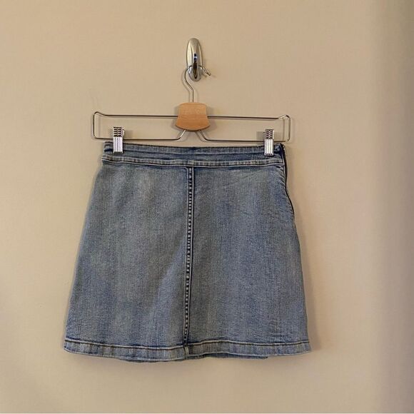 Aritzia-Wilfred Free Donyale Denim Mini Skirt - Picture 4 of 11